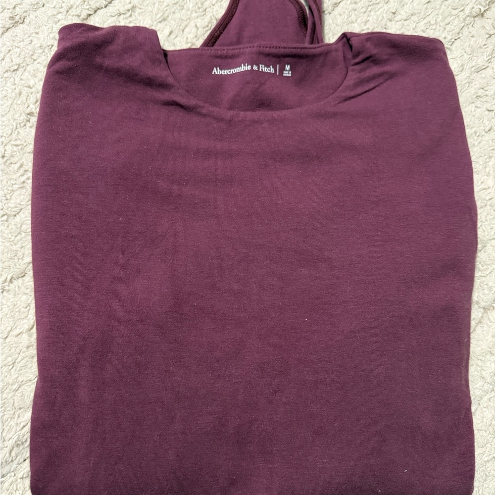Abercrombie & Fitch Plum bodysuit long sleeve